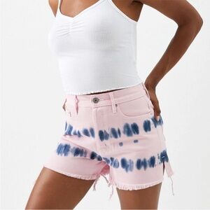 NWT Pacsun Ultra High Rise Tie Dye Denim Jean Vintage Shorts, 26